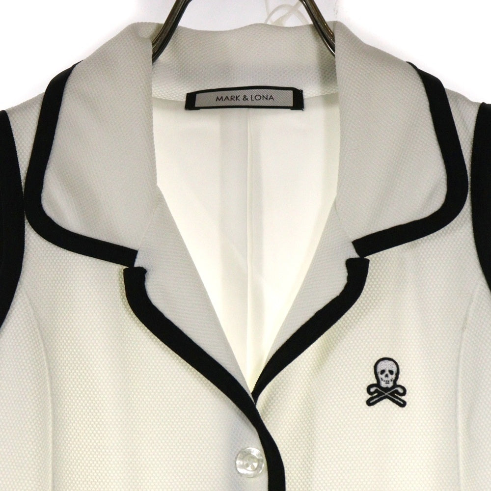 MARK&LONA(マークアンドロナ) SCULL WAPPENN ONE PIECE スカルワッペンノースリーブワンピース ホワイト MLW-9B-AP26