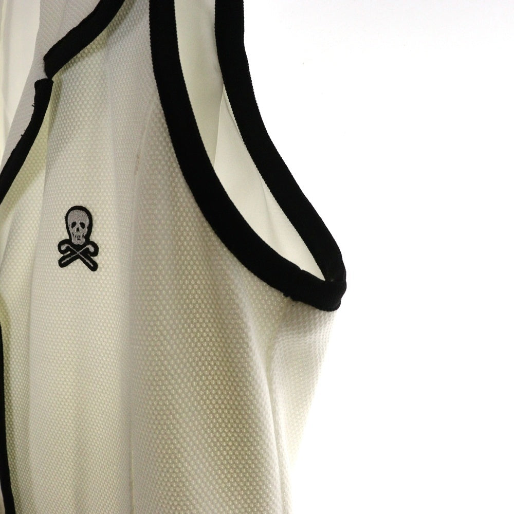 MARK&LONA(マークアンドロナ) SCULL WAPPENN ONE PIECE スカルワッペンノースリーブワンピース ホワイト MLW-9B-AP26