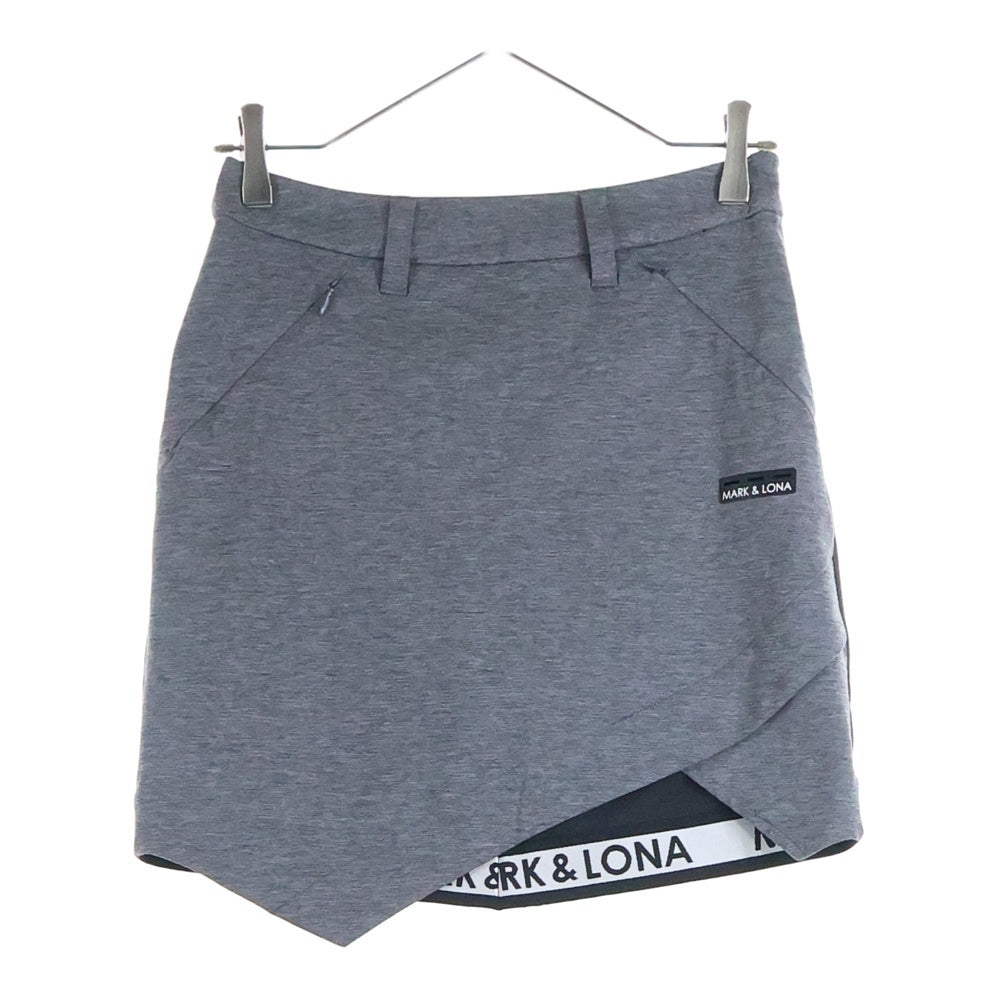 MARK&LONA(マークアンドロナ) ナイロン切り替えタイトスカート グレー MLW-0A-AE01