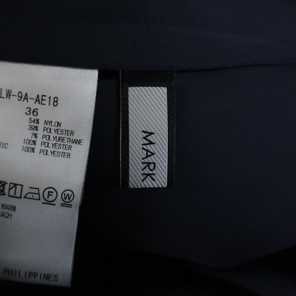 MARK&LONA(マークアンドロナ) RUBBER LOGO SKIRT ラバーロゴタイトスカート ブルー MLW-9A-AE18