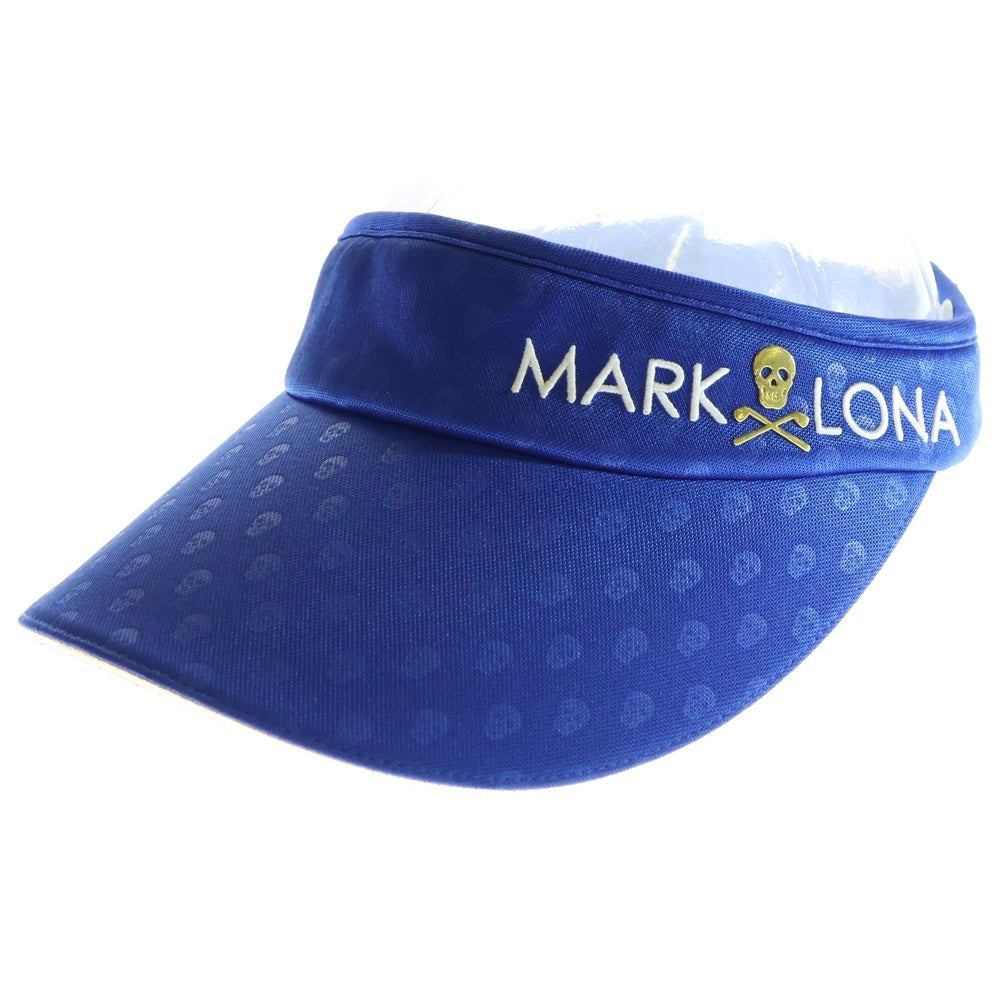 MARK&LONA(マークアンドロナ) LOGO SUN VISOR ロゴ刺繍サンバイザー ブルー MLF-9A-FC22