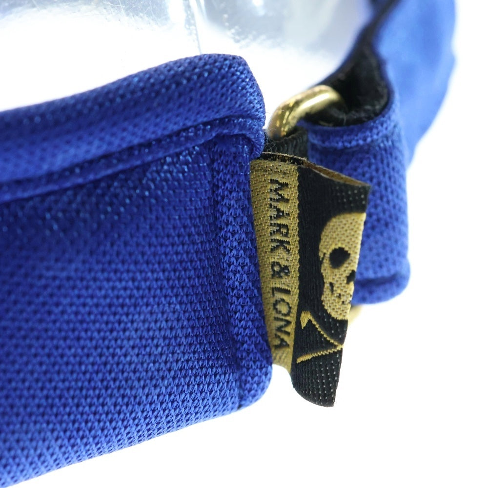 MARK&LONA(マークアンドロナ) LOGO SUN VISOR ロゴ刺繍サンバイザー ブルー MLF-9A-FC22
