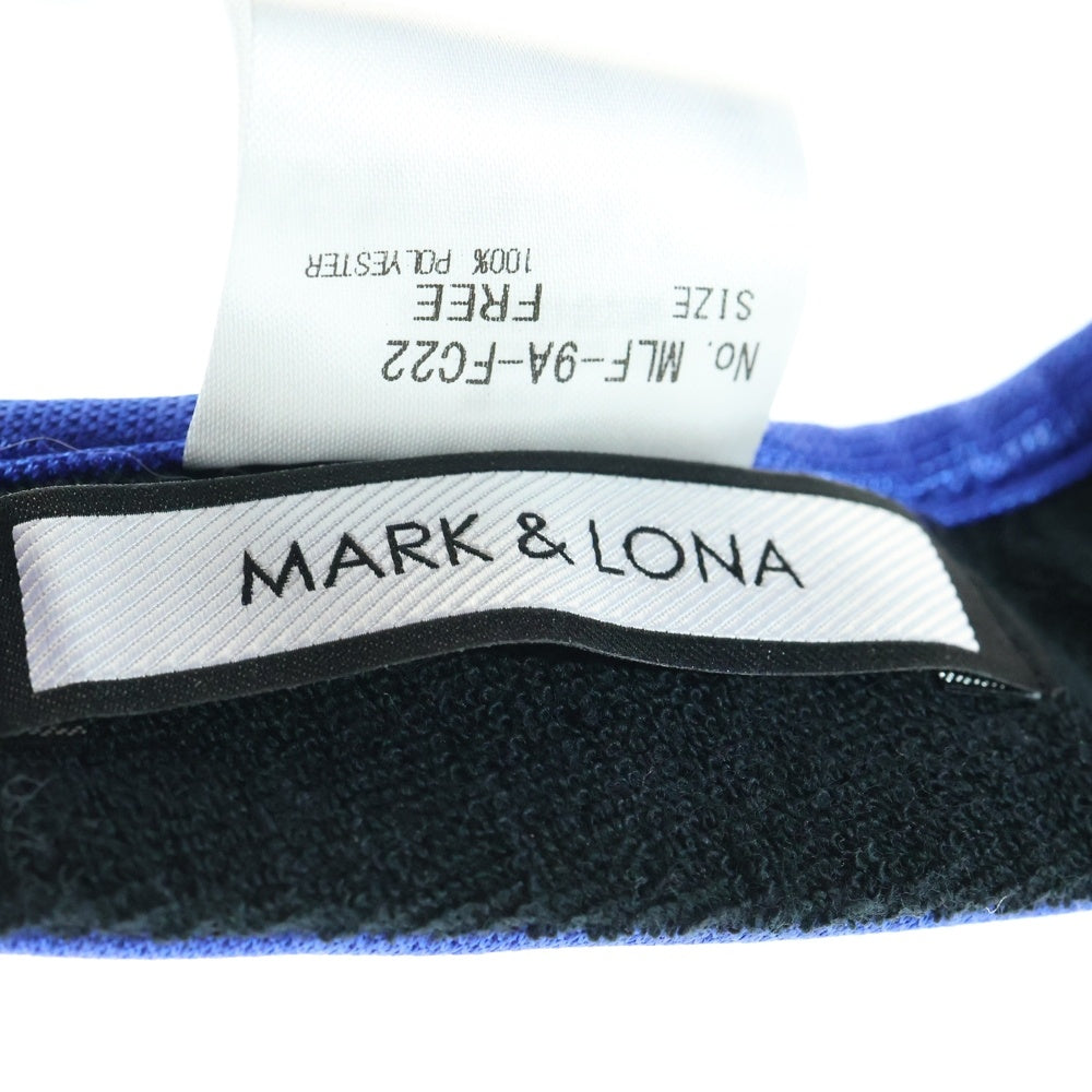 MARK&LONA(マークアンドロナ) LOGO SUN VISOR ロゴ刺繍サンバイザー ブルー MLF-9A-FC22