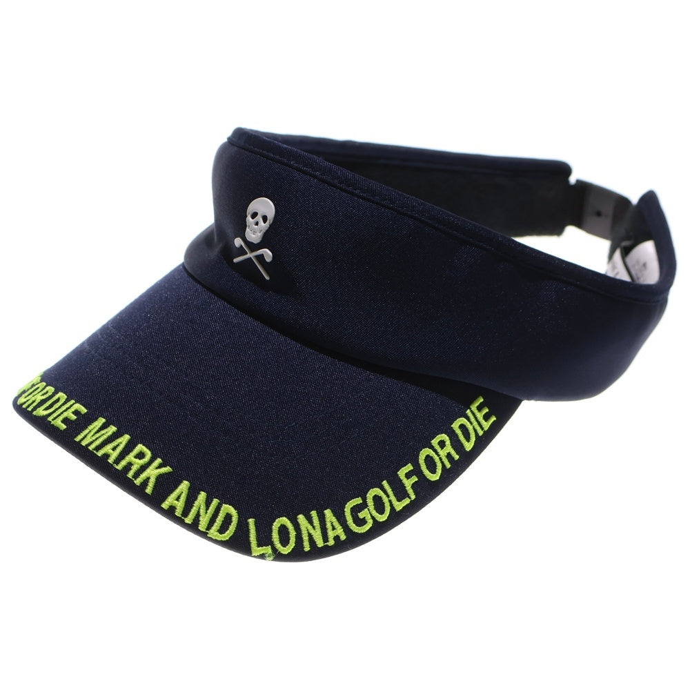 MARK&LONA(マークアンドロナ) LOGO SUN VISOR ロゴ刺繍サンバイザー ブラック/イエロー MLF-9A-FC14