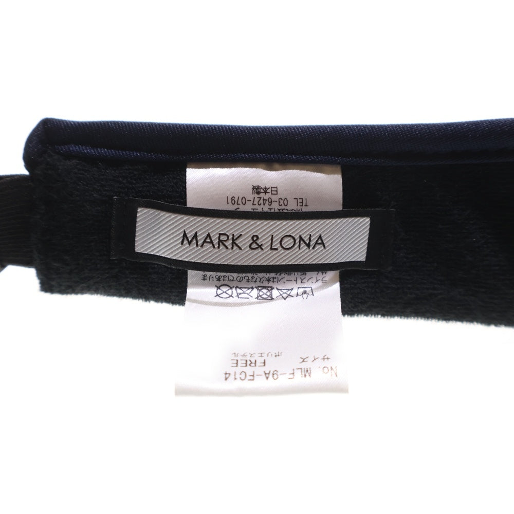 MARK&LONA(マークアンドロナ) LOGO SUN VISOR ロゴ刺繍サンバイザー ブラック/イエロー MLF-9A-FC14
