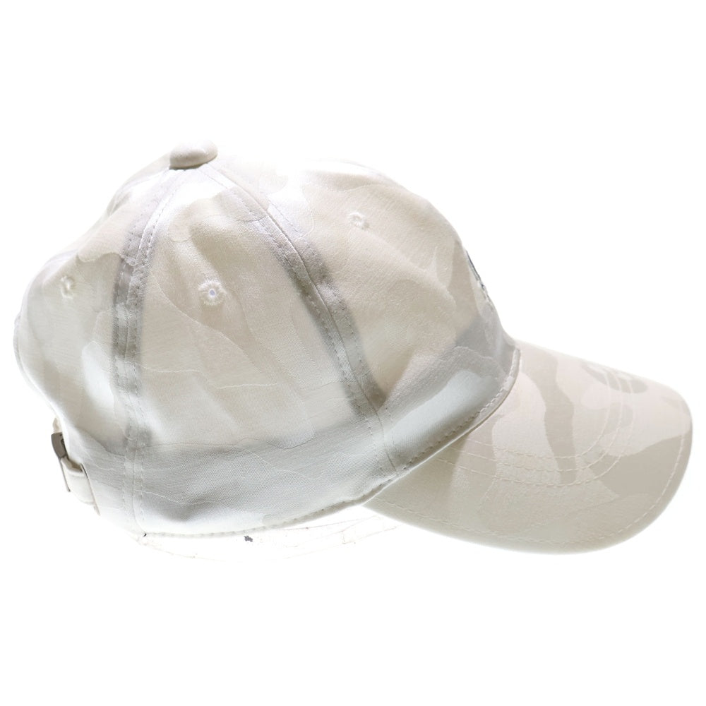 MARK&LONA(マークアンドロナ) SCULL LOGO CAP スカルロゴ刺繍キャップ 帽子 ホワイト MLF-9A-FC04