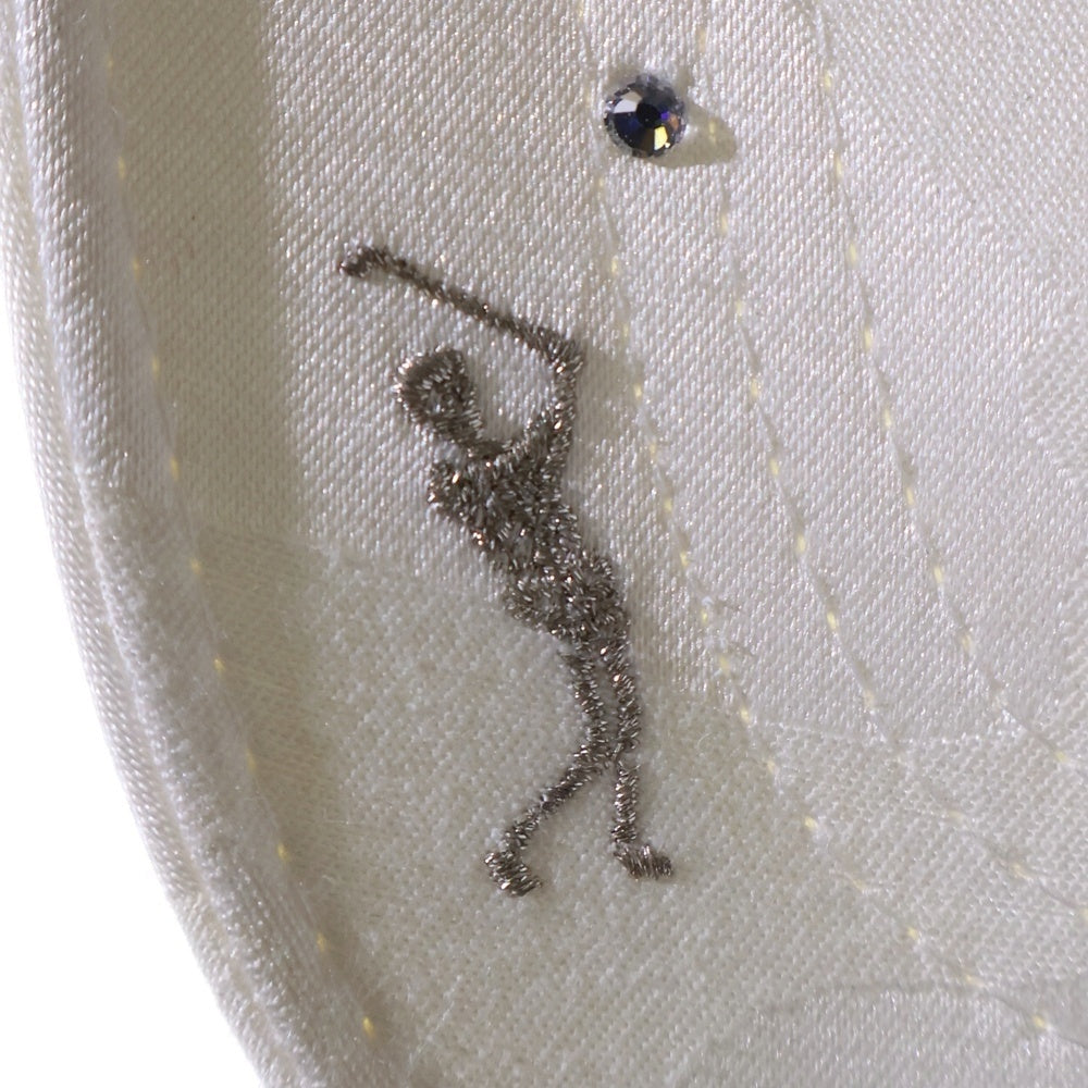 MARK&LONA(マークアンドロナ) SCULL LOGO CAP スカルロゴ刺繍キャップ 帽子 ホワイト MLF-9A-FC04