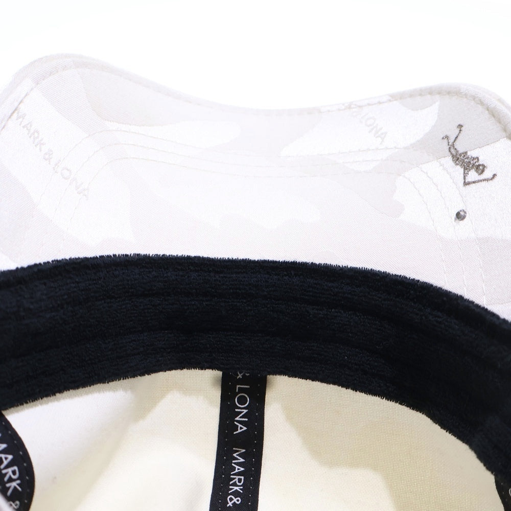 MARK&LONA(マークアンドロナ) SCULL LOGO CAP スカルロゴ刺繍キャップ 帽子 ホワイト MLF-9A-FC04