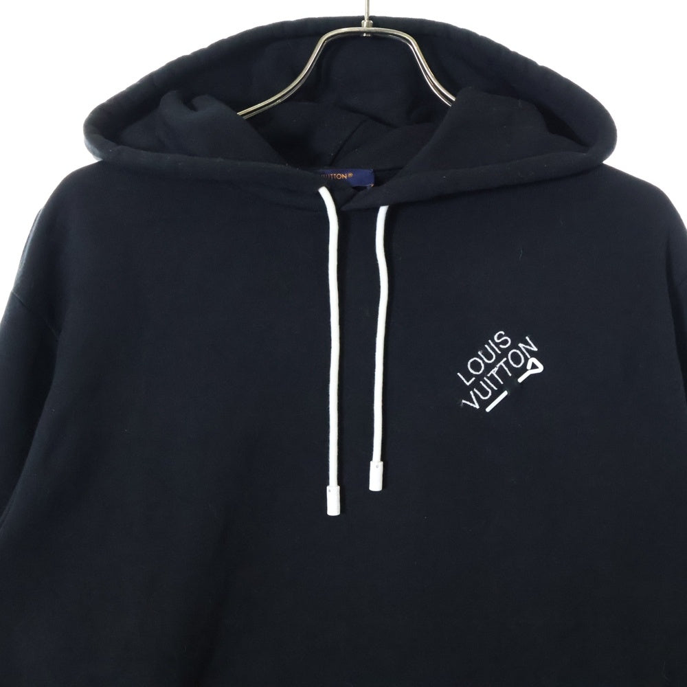 LOUIS VUITTON(ルイヴィトン) 23SS シグネチャーフーディーパーカー プルオーバースウェットパーカー ブラック RM231MQ IHN HNY56W