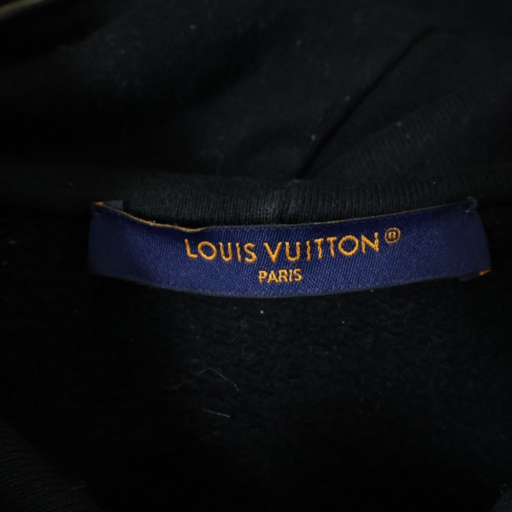 LOUIS VUITTON(ルイヴィトン) 23SS シグネチャーフーディーパーカー プルオーバースウェットパーカー ブラック RM231MQ IHN HNY56W