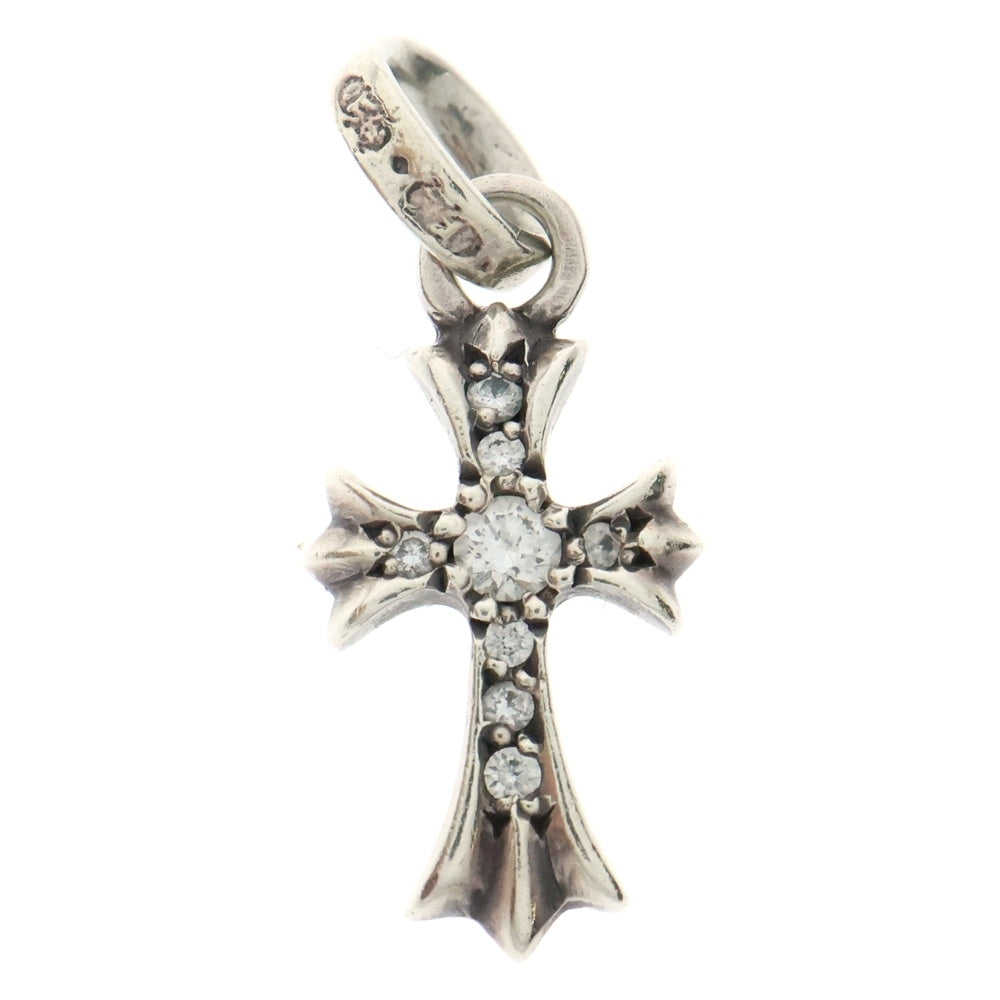 CHROME HEARTS(クロムハーツ) CRS BBYFAT P DMND ベイビーファットクロス PAVEダイヤ ペンダントトップ シルバー BCA234