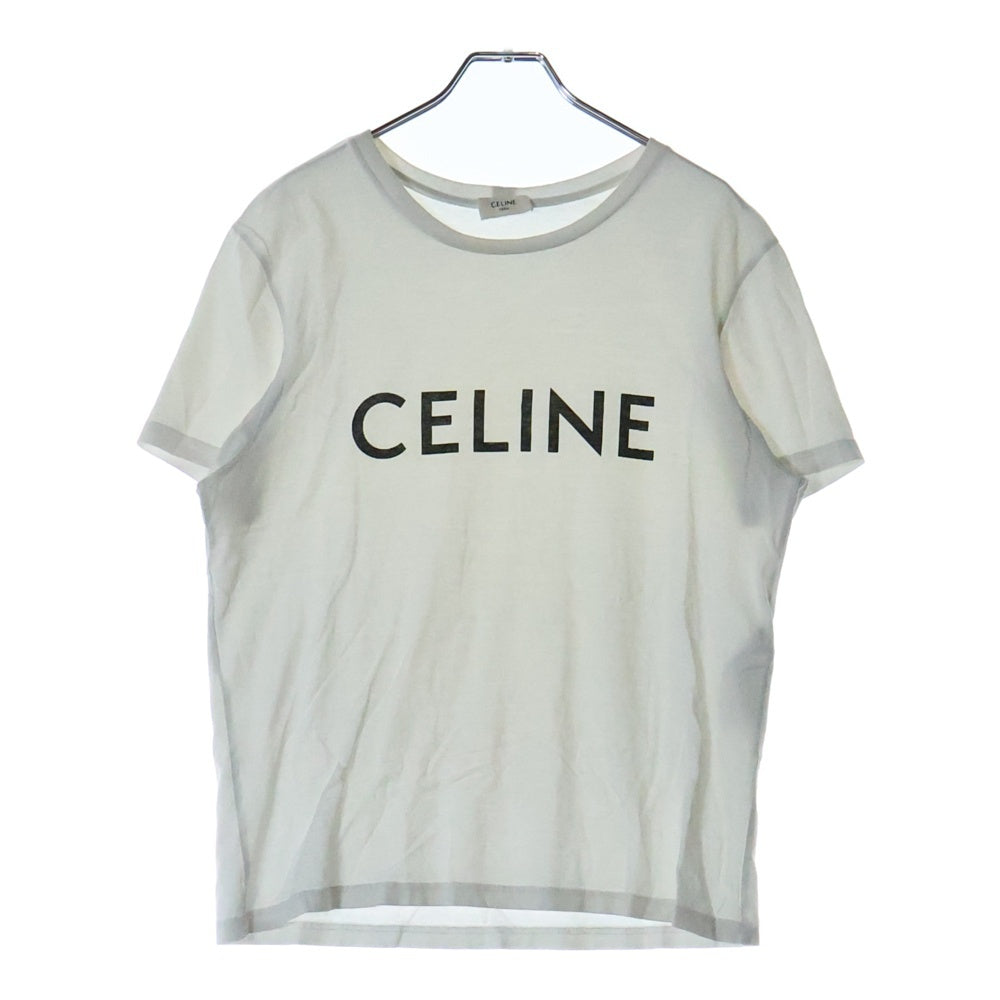 CELINE(セリーヌ) Logo T-Shirt ロゴプリント 半袖Tシャツ 半袖カットソー ホワイト