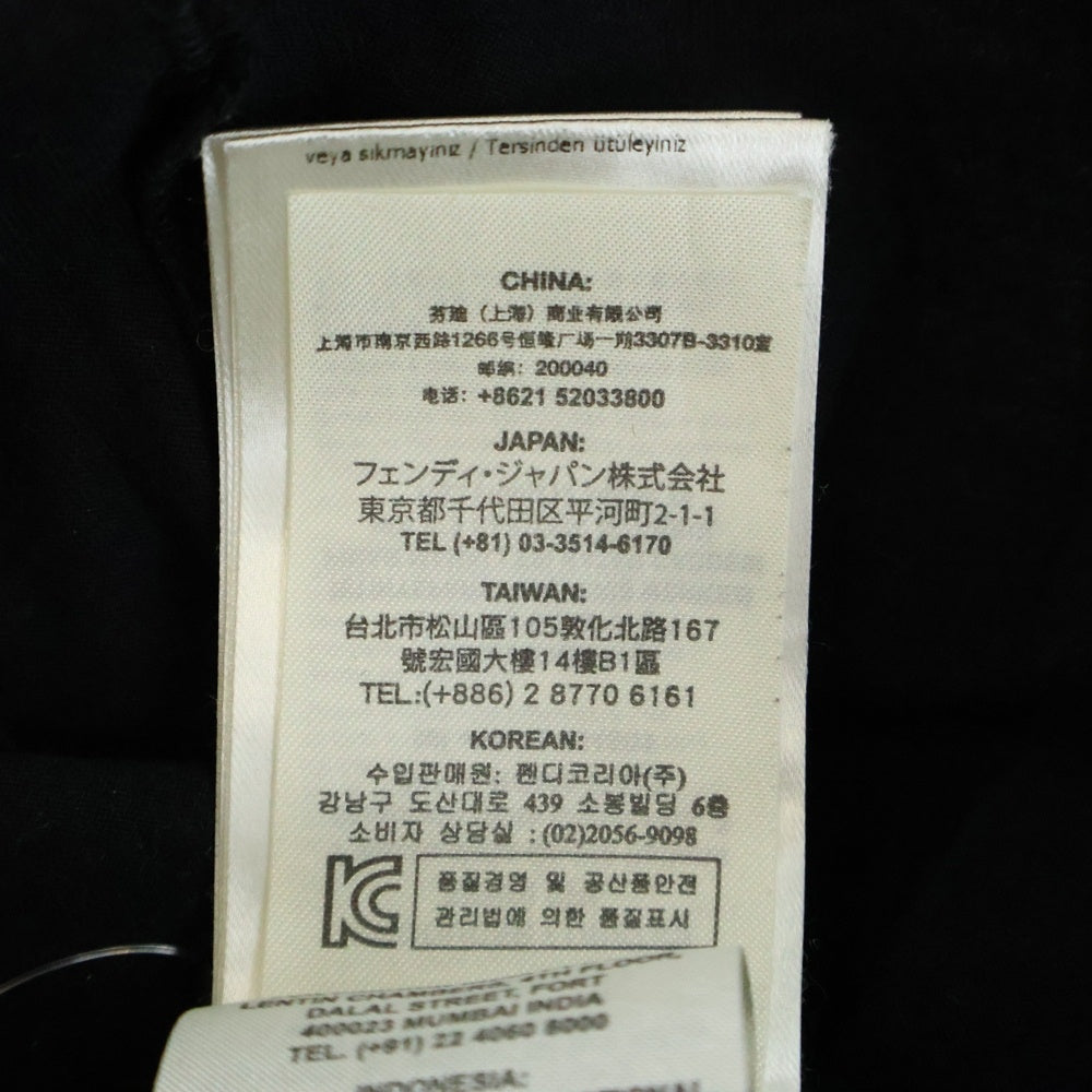 FENDI(フェンディ) ラインストーン電球プリント半袖カットソー 半袖Tシャツ ブラック