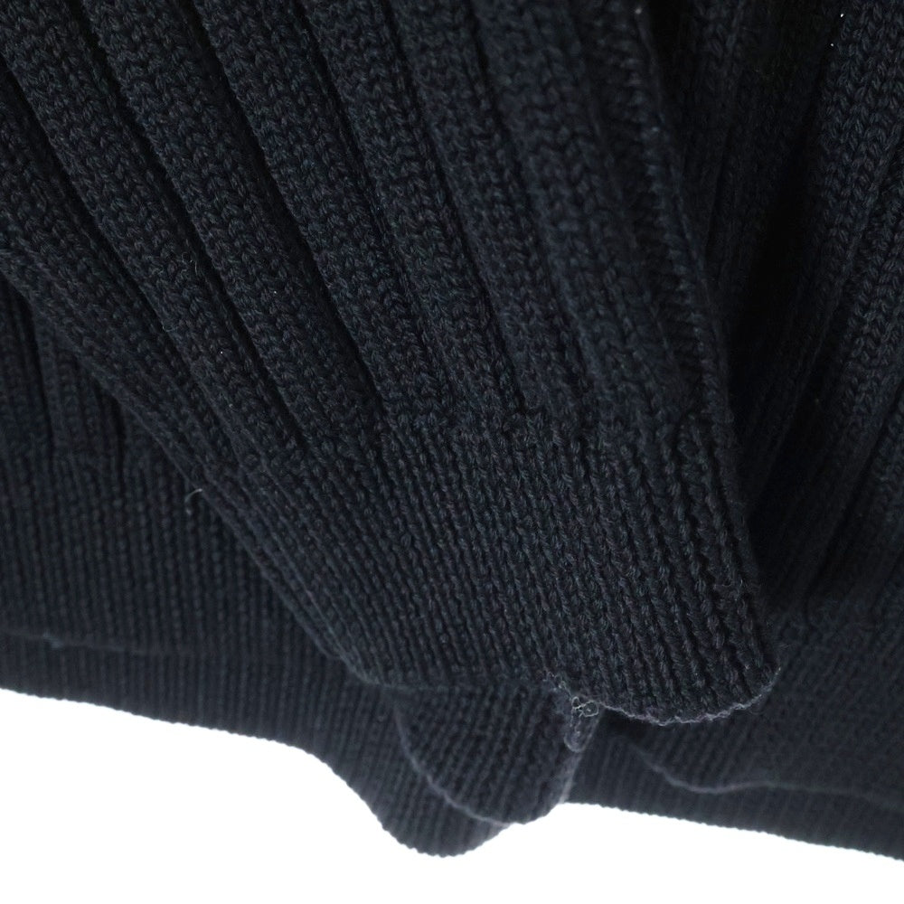 FENDI(フェンディ) FRONT LOGO SWEATER フロント筆記ロゴ刺繍クルーネックニットセーター ブラック