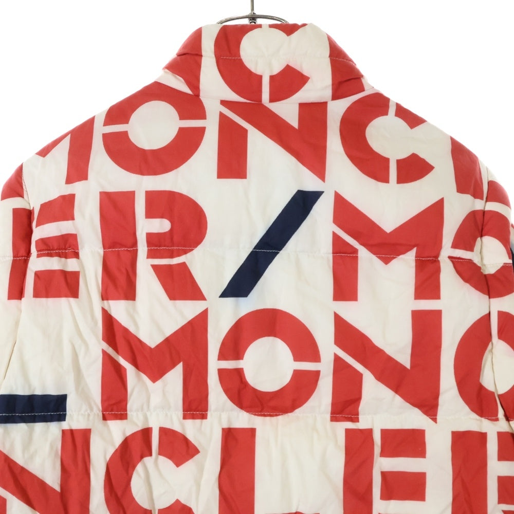 MONCLER(モンクレール) JEHAN ロゴ総柄ジップアップダウンジャケット レッド E10914138505