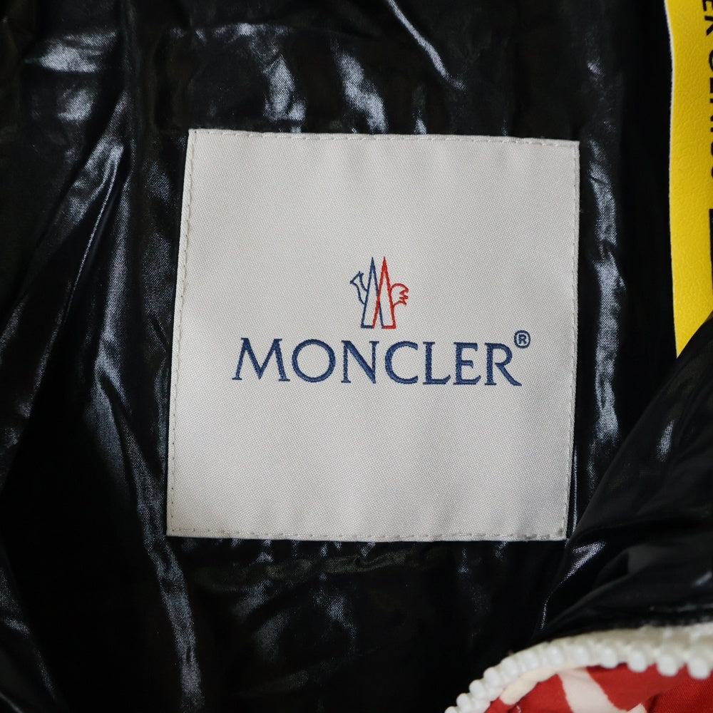 MONCLER(モンクレール) JEHAN ロゴ総柄ジップアップダウンジャケット レッド E10914138505