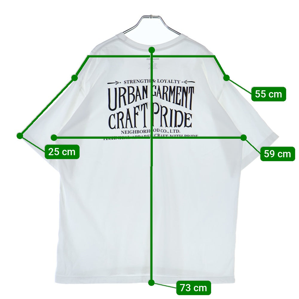 NEIGHBORHOOD(ネイバーフッド) NH 251 SPOT TEE バックロゴプリント クルーネック半袖Tシャツカットソー ホワイト