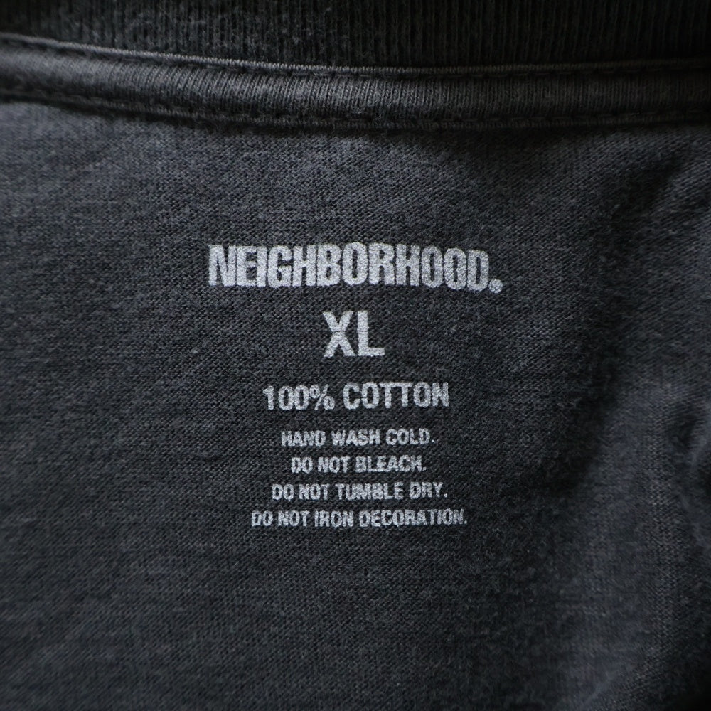 NEIGHBORHOOD(ネイバーフッド) 25SS COMING IN LOW S/S TEE 251PCNH-ST06 フロントプリント クルーネック半袖Tシャツカットソー ブラック