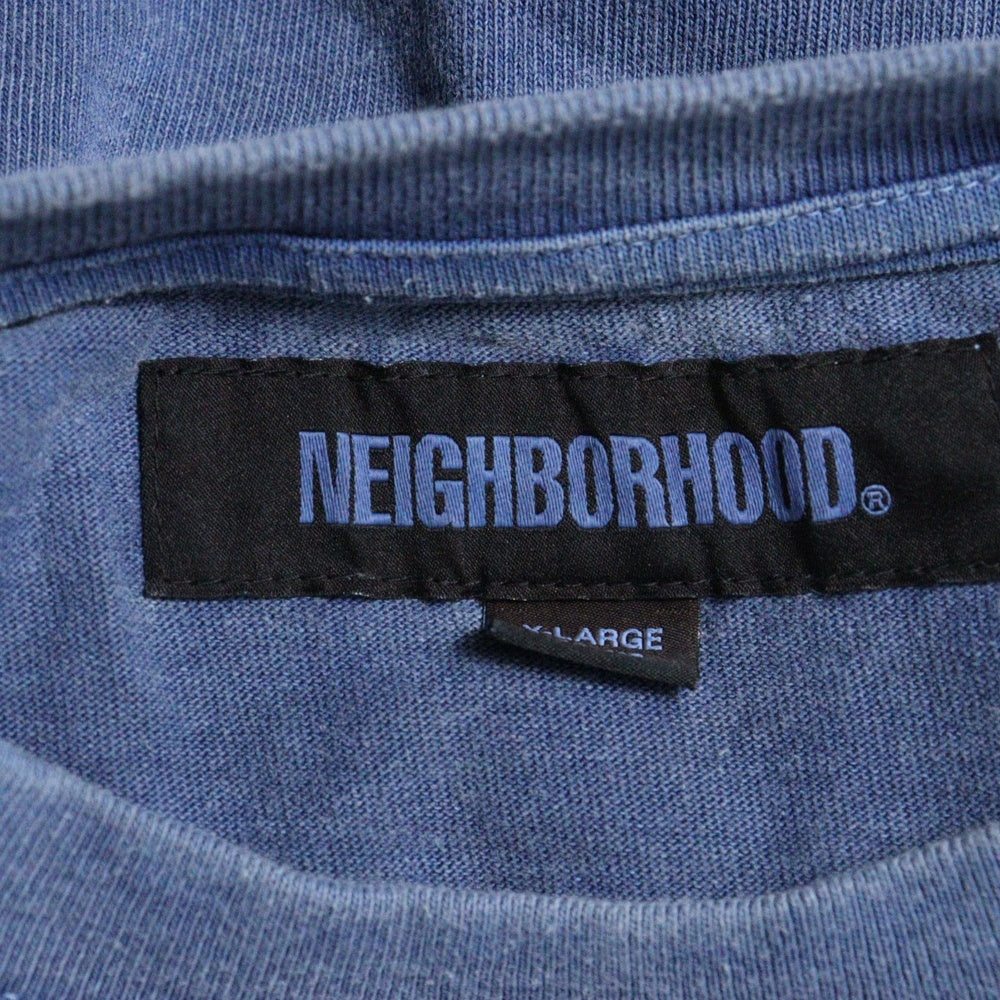 NEIGHBORHOOD(ネイバーフッド) 25AW PIGMENT DYED CREWNECK 252FPNHーCSM07 ピグメントダイ クルーネック半袖Tシャツカットソー ブルー