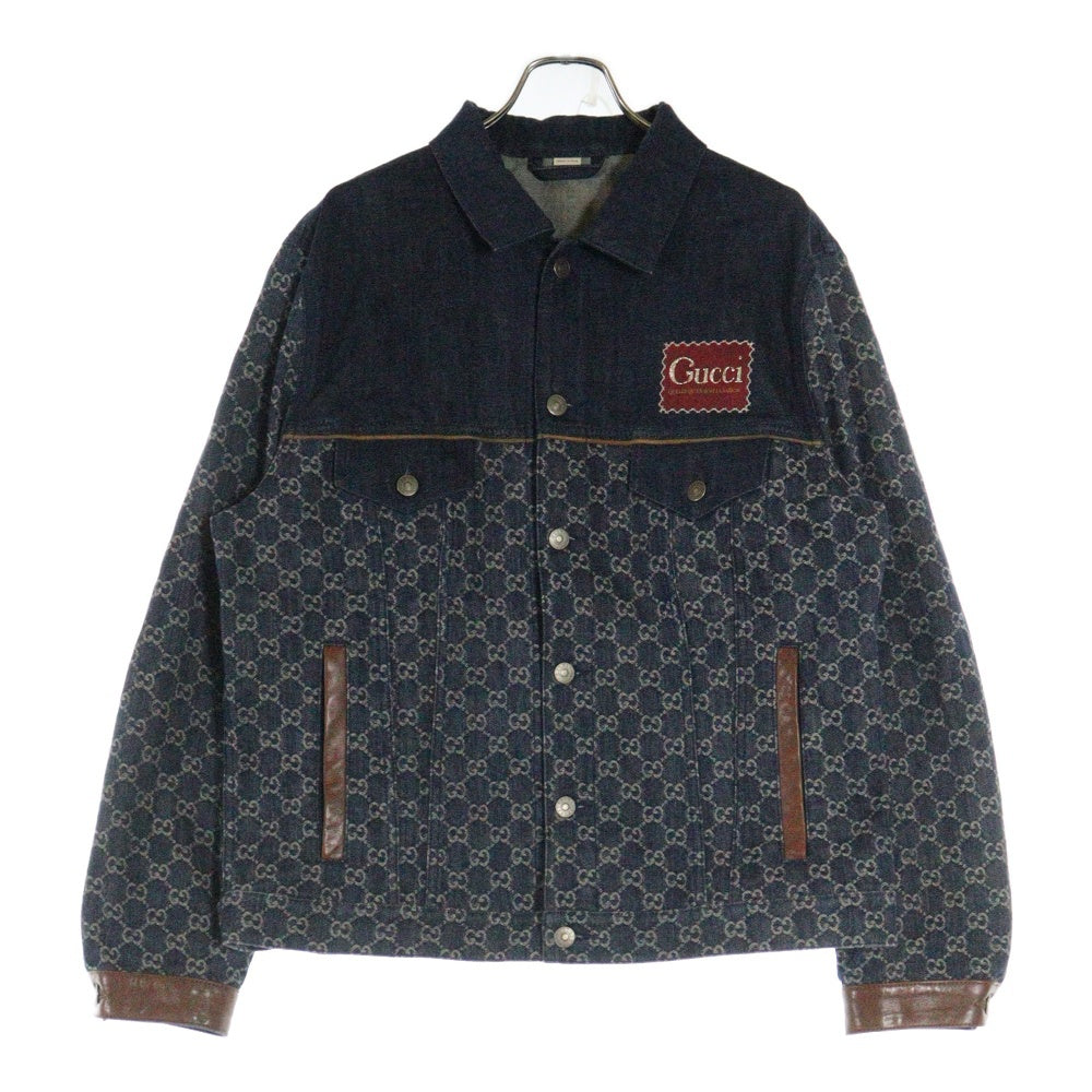 GUCCI(グッチ) 21SS GGロゴエコウォッシュドオーガニックデニムジャケット ネイビー