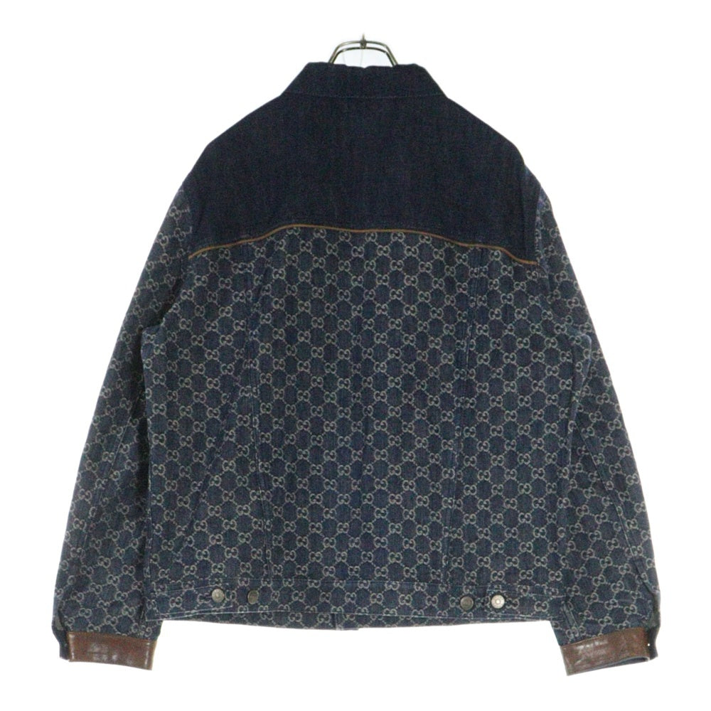 GUCCI(グッチ) 21SS GGロゴエコウォッシュドオーガニックデニムジャケット ネイビー