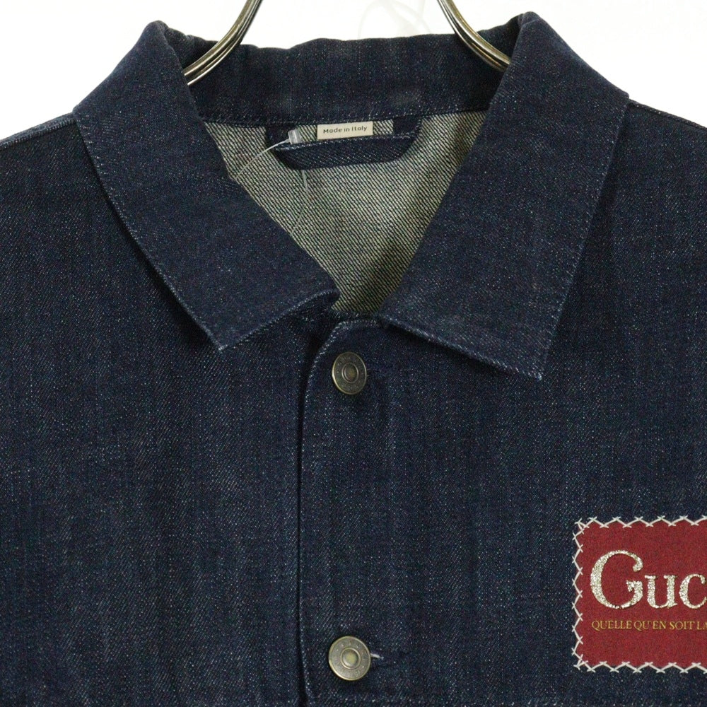 GUCCI(グッチ) 21SS GGロゴエコウォッシュドオーガニックデニムジャケット ネイビー
