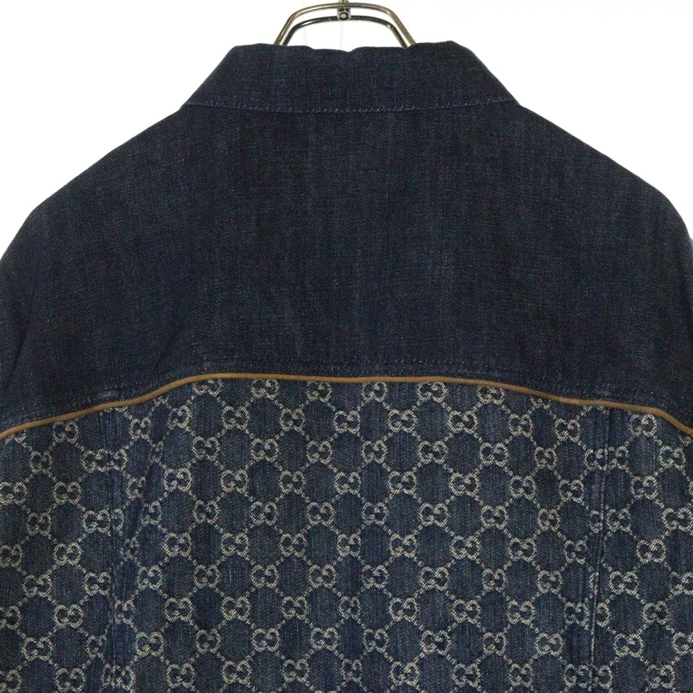 GUCCI(グッチ) 21SS GGロゴエコウォッシュドオーガニックデニムジャケット ネイビー