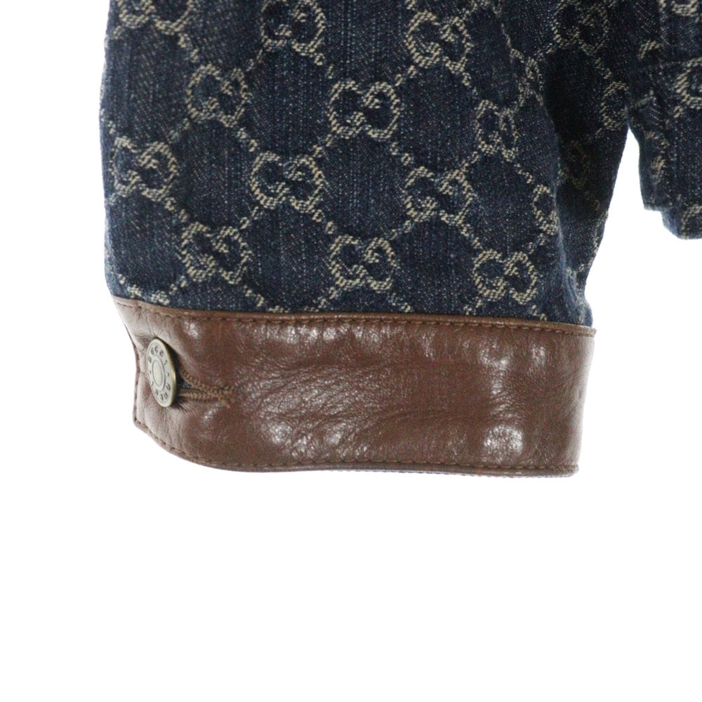 GUCCI(グッチ) 21SS GGロゴエコウォッシュドオーガニックデニムジャケット ネイビー