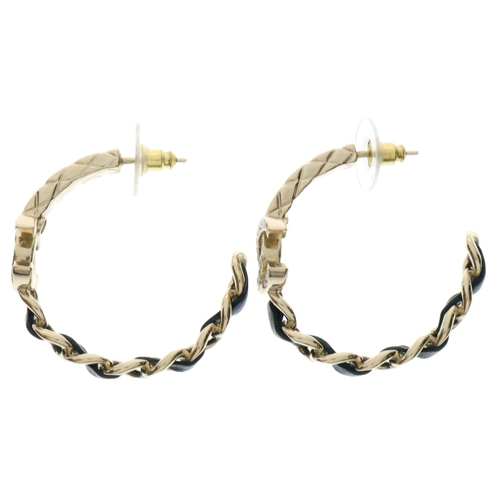 CHANEL　ココマーク　フープピアス CHANEL シャネル フープピアス ココマーク ラインストーン