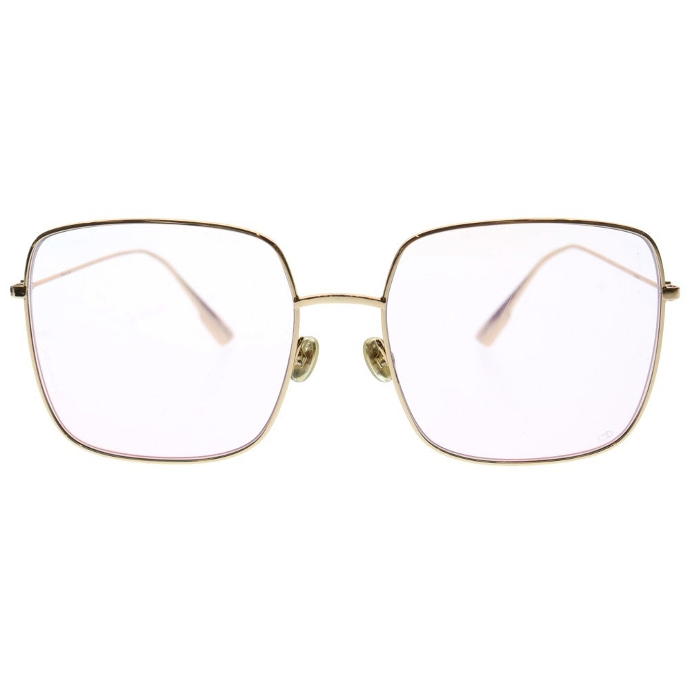 Christian Dior(クリスチャンディオール) スクエアフレームサングラス メタルフレーム ゴールド