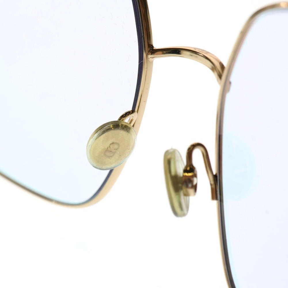 Christian Dior(クリスチャンディオール) スクエアフレームサングラス メタルフレーム ゴールド