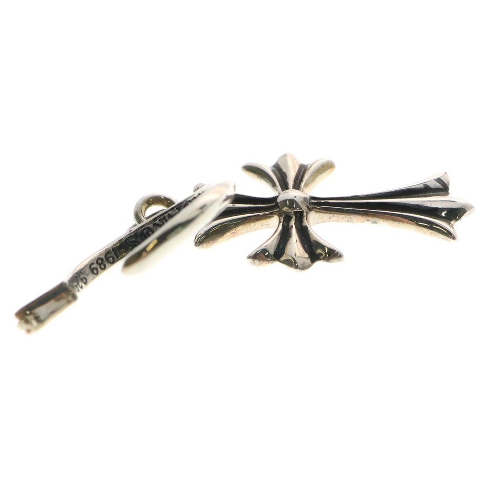 CHROME HEARTS(クロムハーツ) TINY CH CROSS タイニーCHクロス フープピアス シルバー BCA115 ※キャッチ無