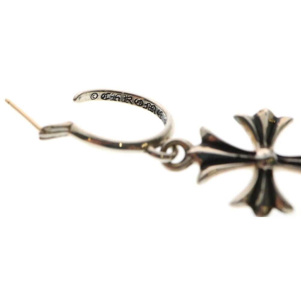 CHROME HEARTS(クロムハーツ) TINY CH CROSS タイニーCHクロス フープピアス シルバー BCA115 ※キャッチ無