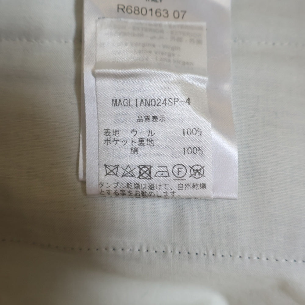 MAGLIANO(マリアーノ) 24SS ジップディテール2タックスラックスパンツ ブラック