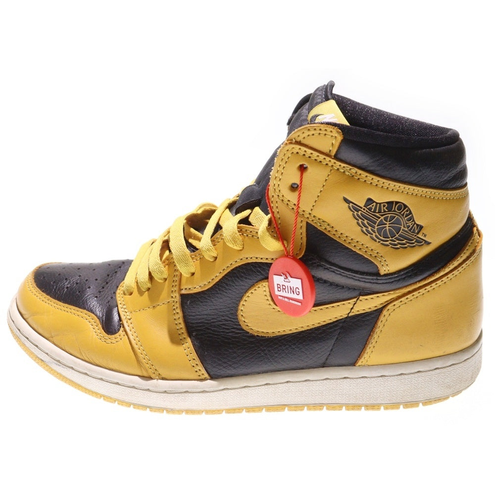 NIKE(ナイキ) AIR JORDAN1 RETRO HIGH OG POLLEN 555088-701 エアジョーダン 1 レトロ パラン ハイカットスニーカー ブラック/イエロー US10/28cm