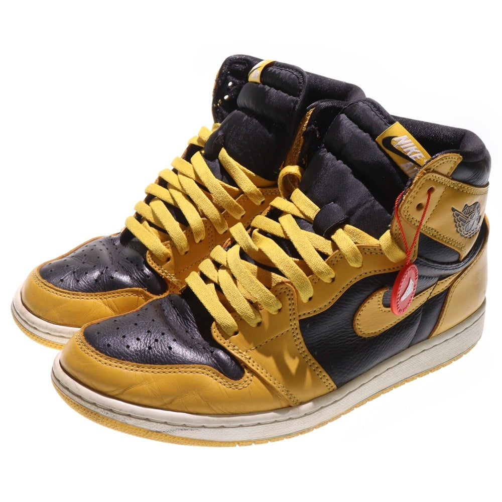 NIKE(ナイキ) AIR JORDAN1 RETRO HIGH OG POLLEN 555088-701 エアジョーダン 1 レトロ パラン ハイカットスニーカー ブラック/イエロー US10/28cm