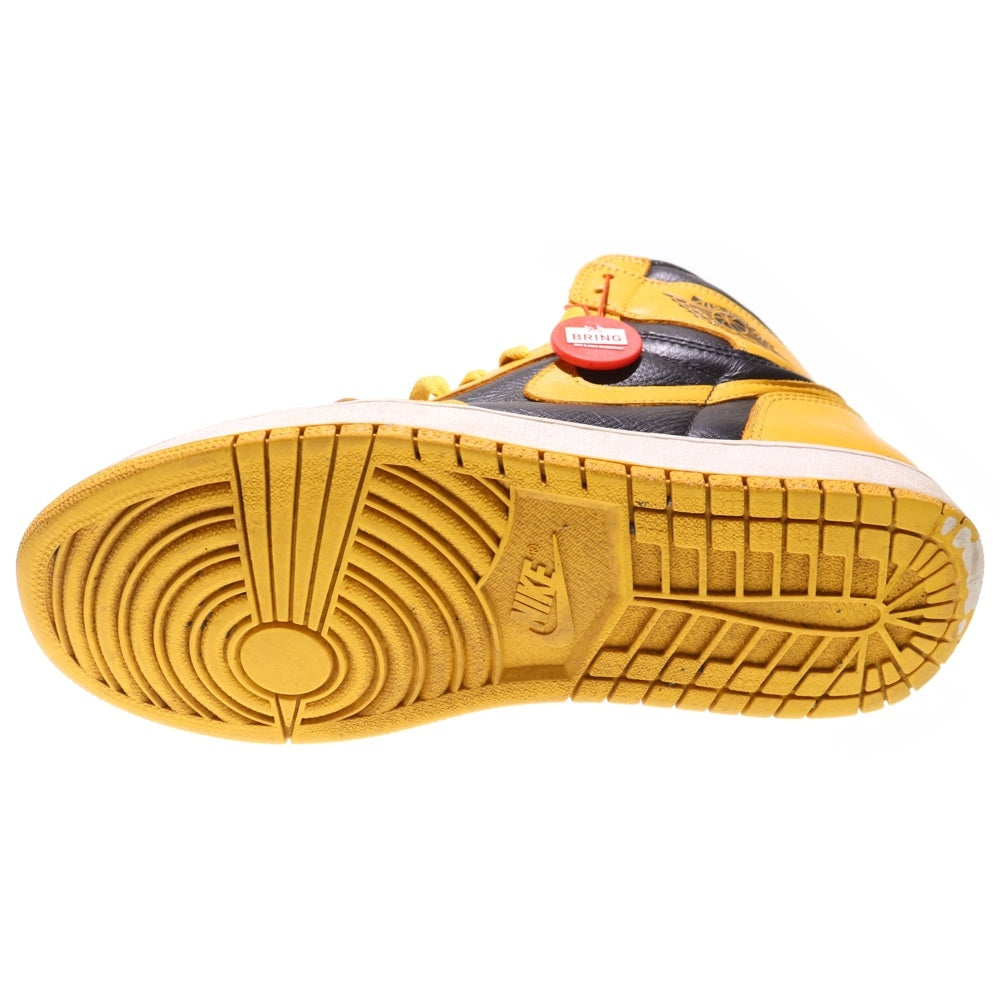 NIKE(ナイキ) AIR JORDAN1 RETRO HIGH OG POLLEN 555088-701 エアジョーダン 1 レトロ パラン ハイカットスニーカー ブラック/イエロー US10/28cm
