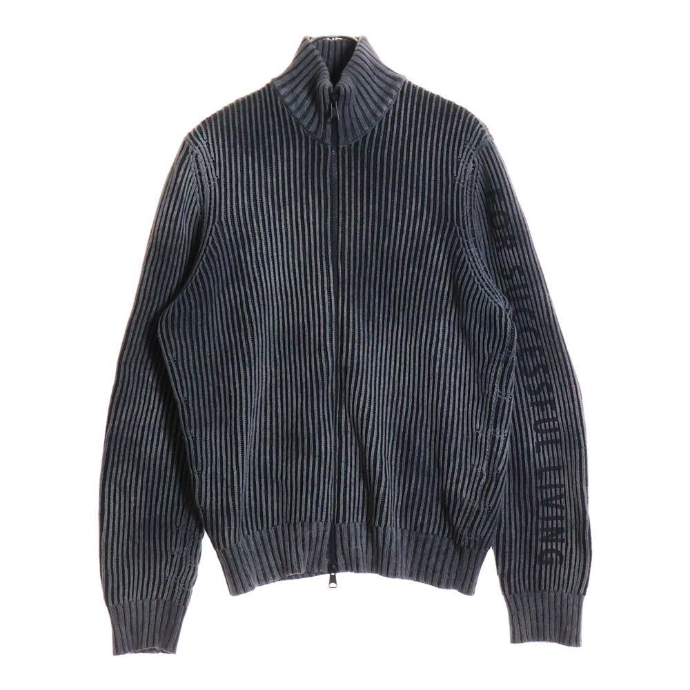 DIESEL(ディーゼル) アームロゴ ニット ジップジャケット グレー A11192 0CMAY