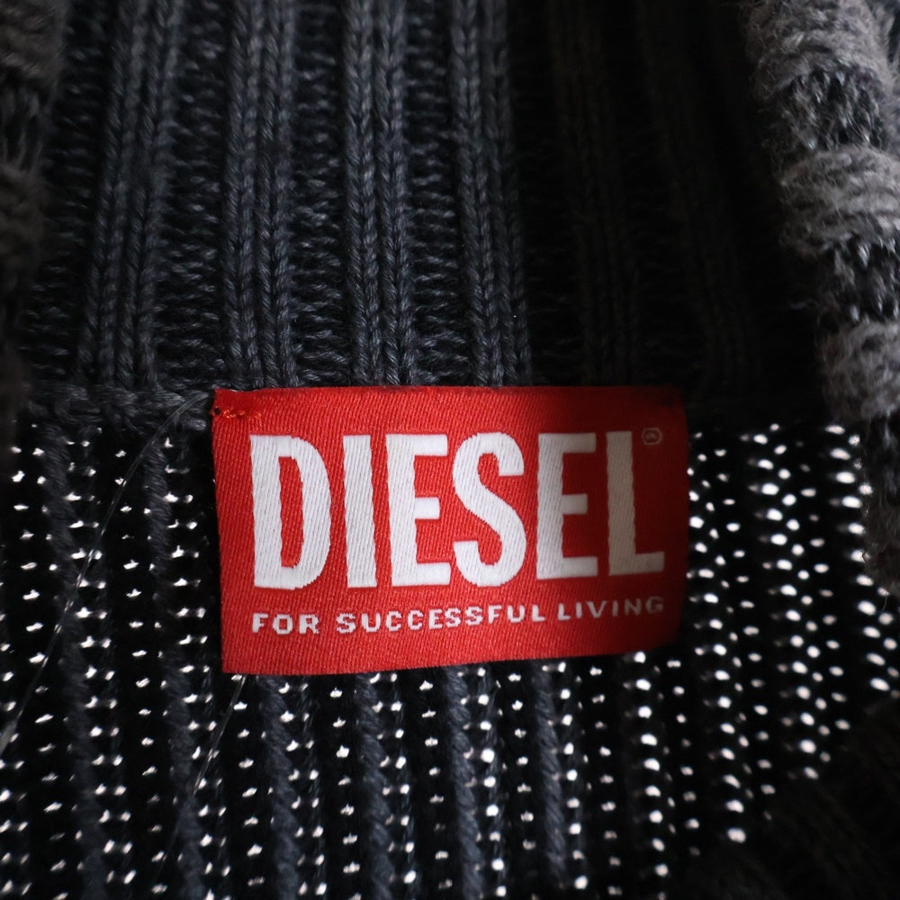 DIESEL(ディーゼル) アームロゴ ニット ジップジャケット グレー A11192 0CMAY