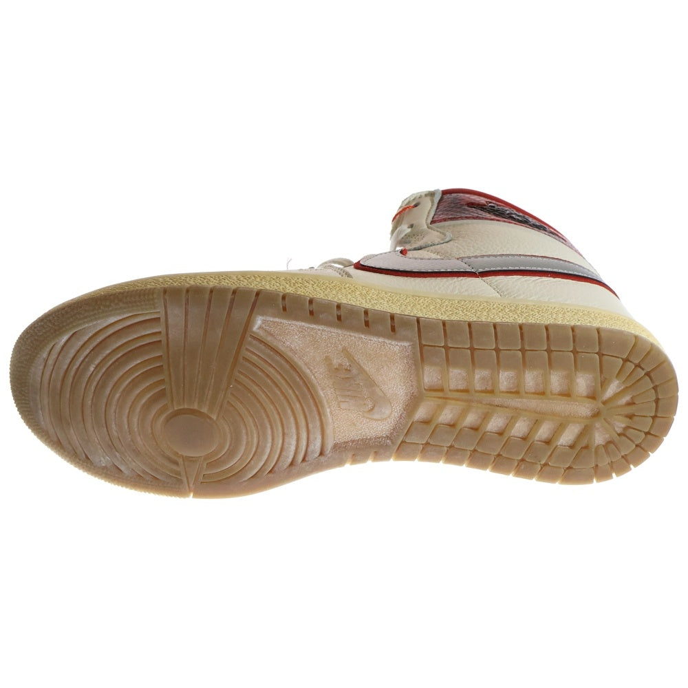 NIKE(ナイキ) ×AWAKE NY JORDAN AIR SHIP PE SP FN8675-100 アウェイク ニューヨーク ジョーダン エアシップ ハイカットスニーカー シューズ ホワイト/レッド US9.5/27.5cm