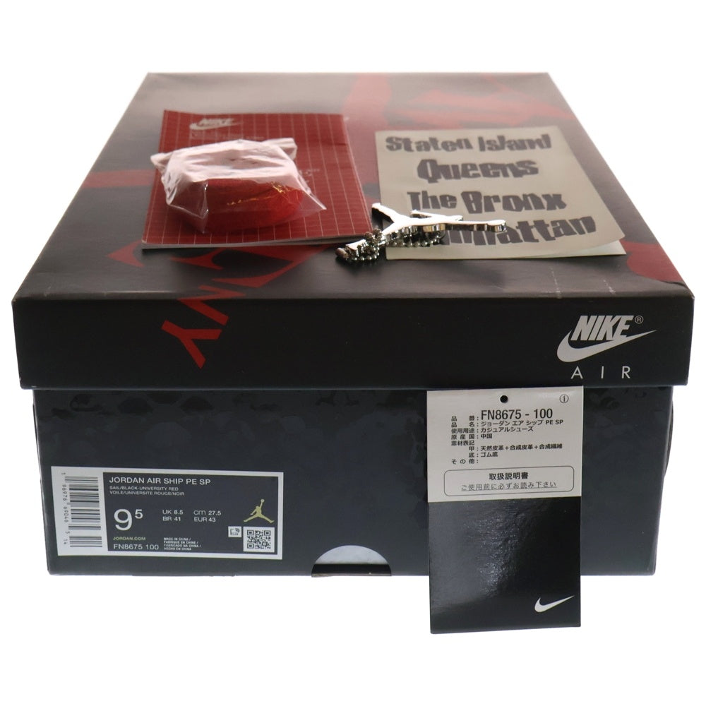 NIKE(ナイキ) ×AWAKE NY JORDAN AIR SHIP PE SP FN8675-100 アウェイク ニューヨーク ジョーダン エアシップ ハイカットスニーカー シューズ ホワイト/レッド US9.5/27.5cm