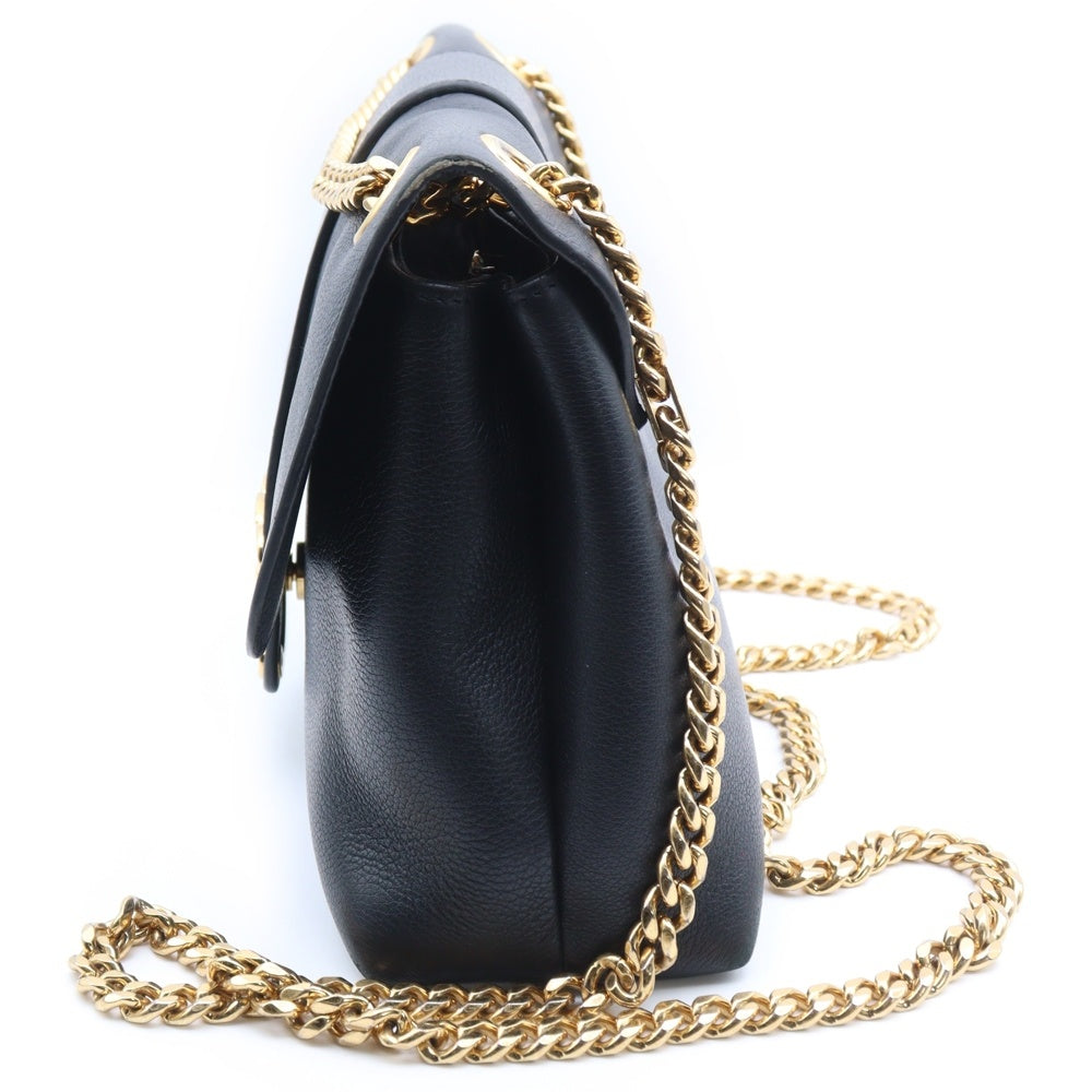 CELINE(セリーヌ) トリオンフ ティーン ヴィクトワール カーフレザー チェーンショルダーバッグ ブラック 116593