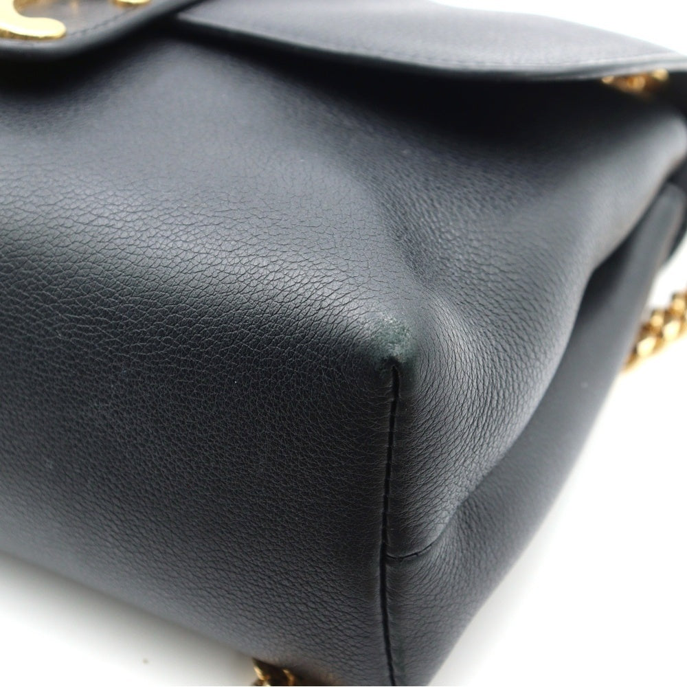 CELINE(セリーヌ) トリオンフ ティーン ヴィクトワール カーフレザー チェーンショルダーバッグ ブラック 116593
