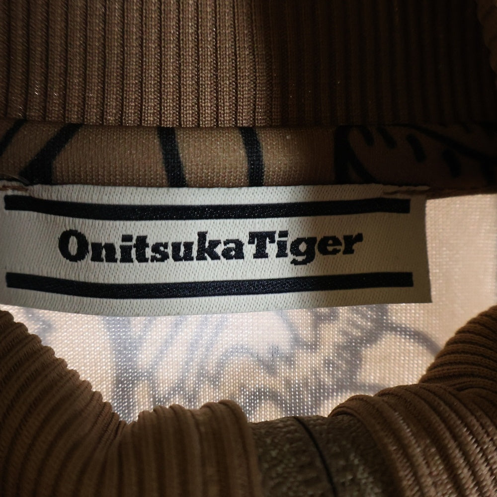 Onitsuka Tiger(オニツカタイガー) Logo Patch TRACK TOP 2183B517 ロゴパッチ 総柄 トラックジャケット ブラウン/ブラック