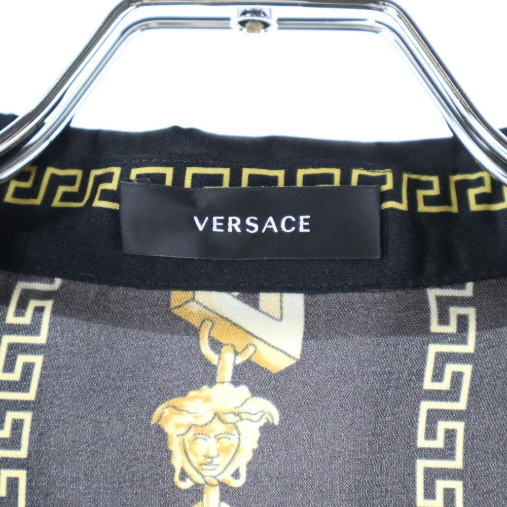 VERSACE(ヴェルサーチ) Chain Print S/S Shirt 1005025 1A07626 チェーンプリント 半袖シャツ ブラック/ゴールド