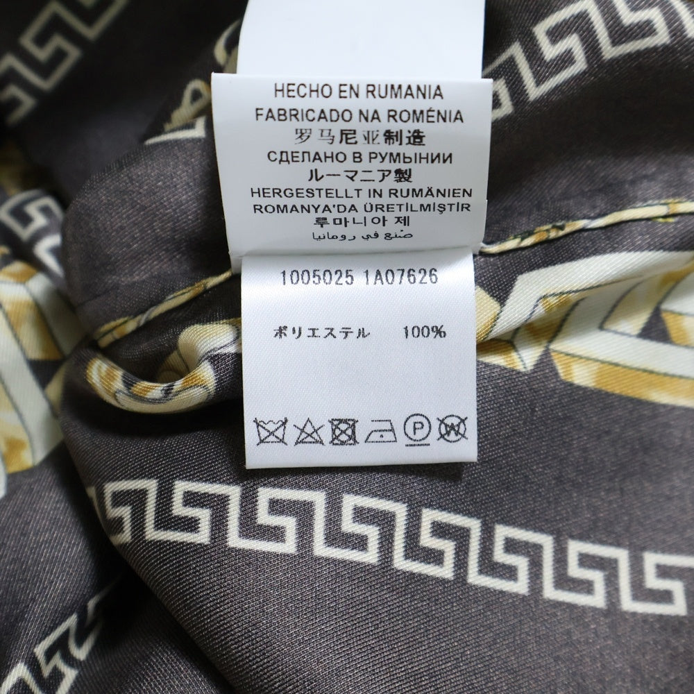 VERSACE(ヴェルサーチ) Chain Print S/S Shirt 1005025 1A07626 チェーンプリント 半袖シャツ ブラック/ゴールド