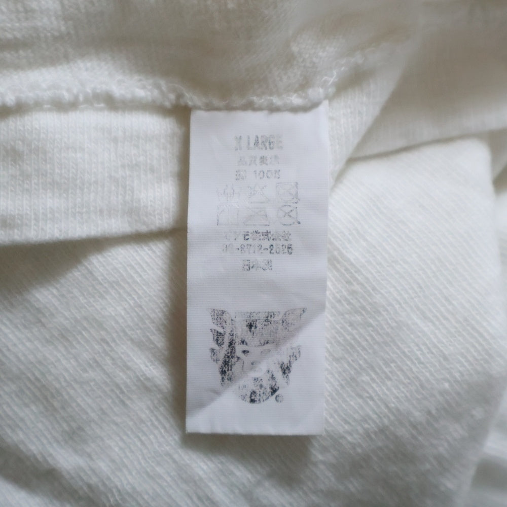HUMAN MADE(ヒューマンメイド) POCKET T-SHIRT フロントワンポイントロゴ刺繍ポケット クルーネック半袖Tシャツカットソー ホワイト