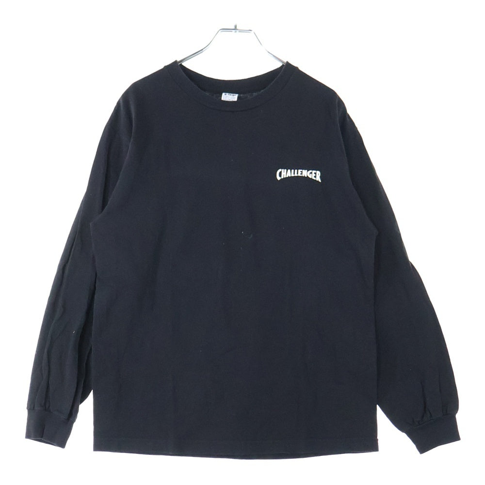 CHALLENGER(チャレンジャー) END WAR L/S TEE 201MT-1300 エンド ウォー プリント クルーネック長袖Tシャツカットソー ロングスリーブ ロンT ブラック
