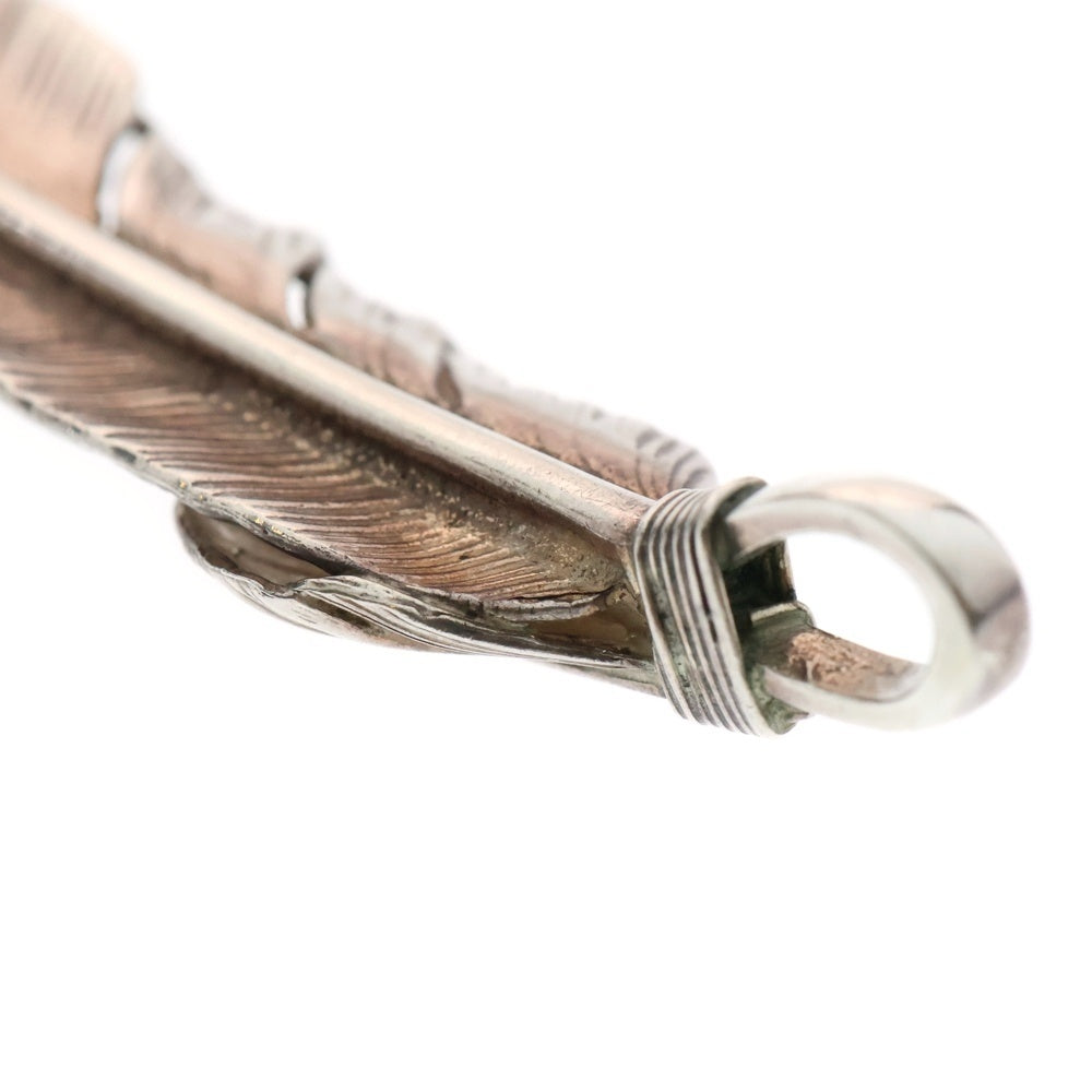 goro's(ゴローズ) 【現行】上銀特大フェザー 左向き ペンダントトップ シルバー