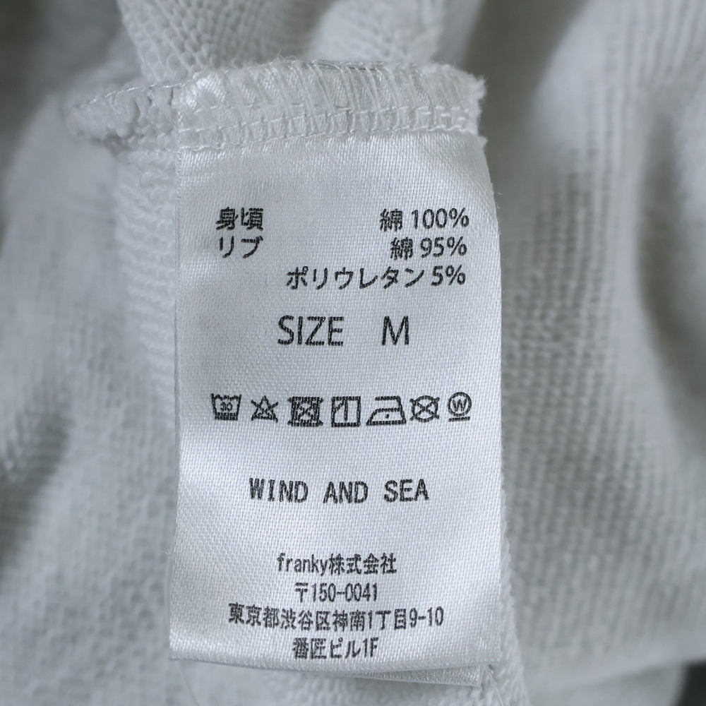 HYSTERIC GLAMOUR(ヒステリックグラマー) 23AW ×WIND AND SEA HOODIE WDS-C-HYS-24-Q2-07 ウィンダシー バックロゴプリント プルオーバー フーディ パーカー グレー